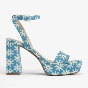 Natalie Floral Block Heel